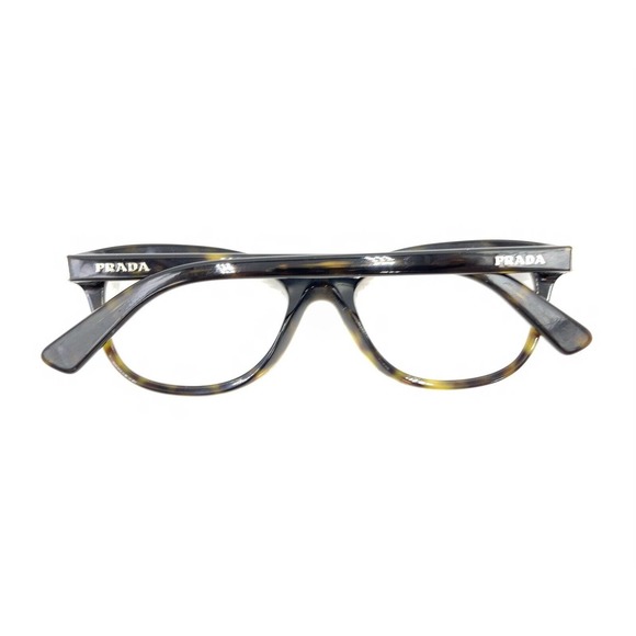 Prada VPR Gray Brown Tortoise Cat Eye Eyeglasses Frames 51-17 140 Italy Designer - Picture 11 of 12